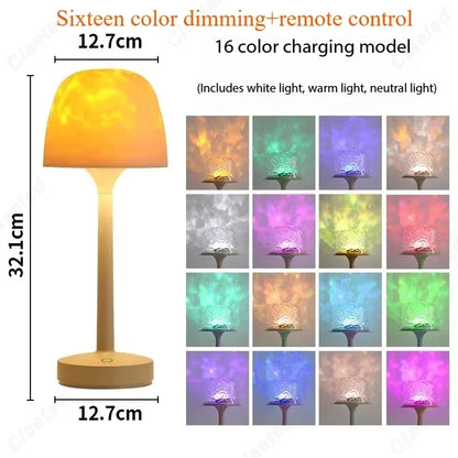 Transform Your Space with the Aurora Projection Night Light - Colorful Mushroom Lamp with Remote Control for a Magical Atmosphere