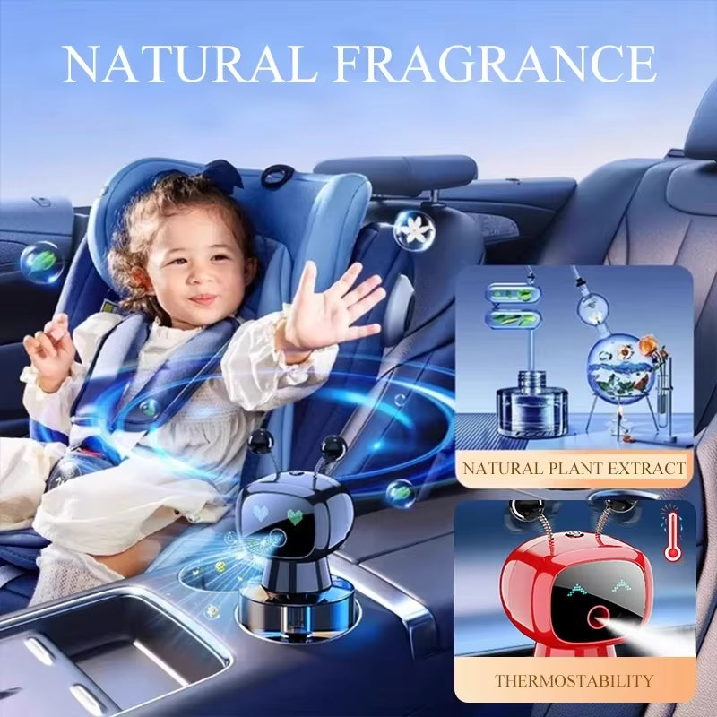 Car Air Freshener AI Rechargeable Car Aroma Diffuser Smart Eyes 4 Levels of Adjustable Intelligent Car Diffuser Air Freshener