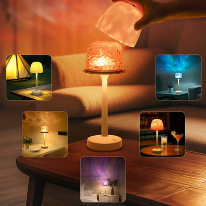 Transform Your Space with the Aurora Projection Night Light - Colorful Mushroom Lamp with Remote Control for a Magical Atmosphere